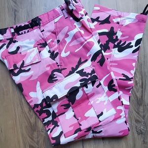 Men's camo cargo battle pants M